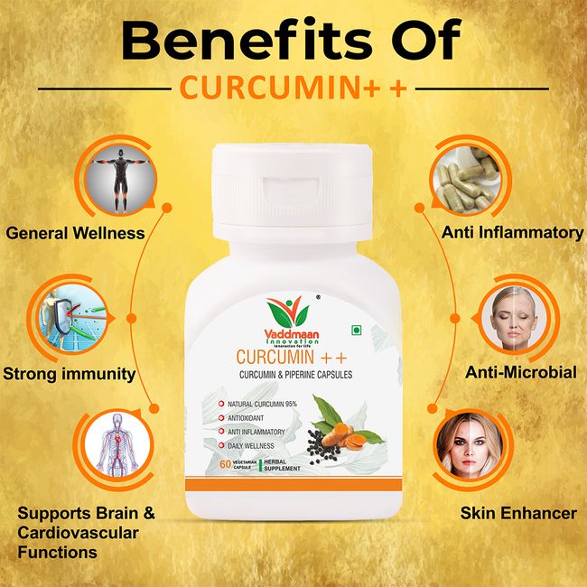 Curcumin++ 60 Veg Capsules | Immunity | Wellness