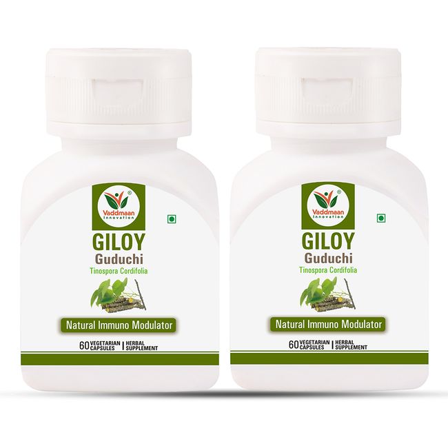 Giloy – Immune Booster Guduchi Supports Immune Health & Well-Being | 60 Vegetarian Capsules 500mg Each