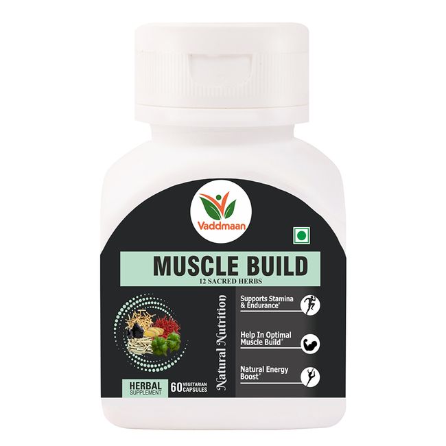 MUSCLE BUILD – 12 Ayurvedic Herbs for Muscle Gain, Recovery, Mass and Improved Athletic body performance