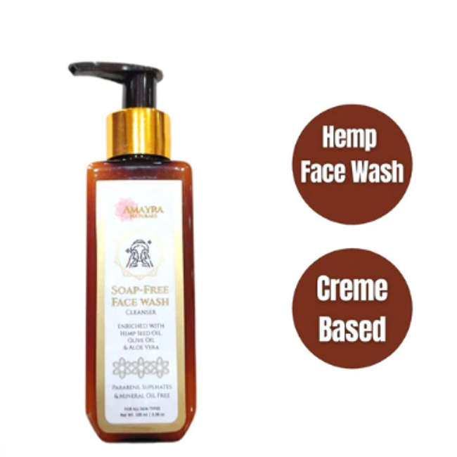 Amayra Naturals Hemp & Aloe Face Wash Cleanser 100 ML