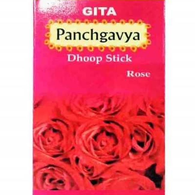 GITA BHAWAN PANCHGAVYA ROSE INCENSE STICKS (RISHIKESH)