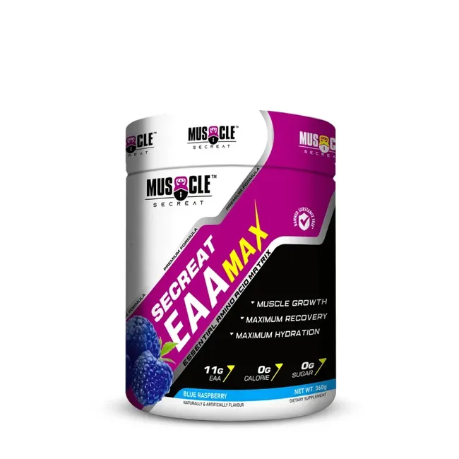 Muscle Secreat EAA Max Protein Powder (360 gm) - Blue Raspberry