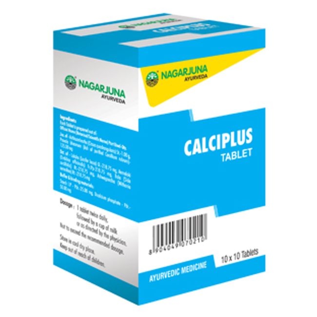 Buy Nagarjuna Ayurveda's Calciplus tablet - 100 TAB online at HealthyBazar